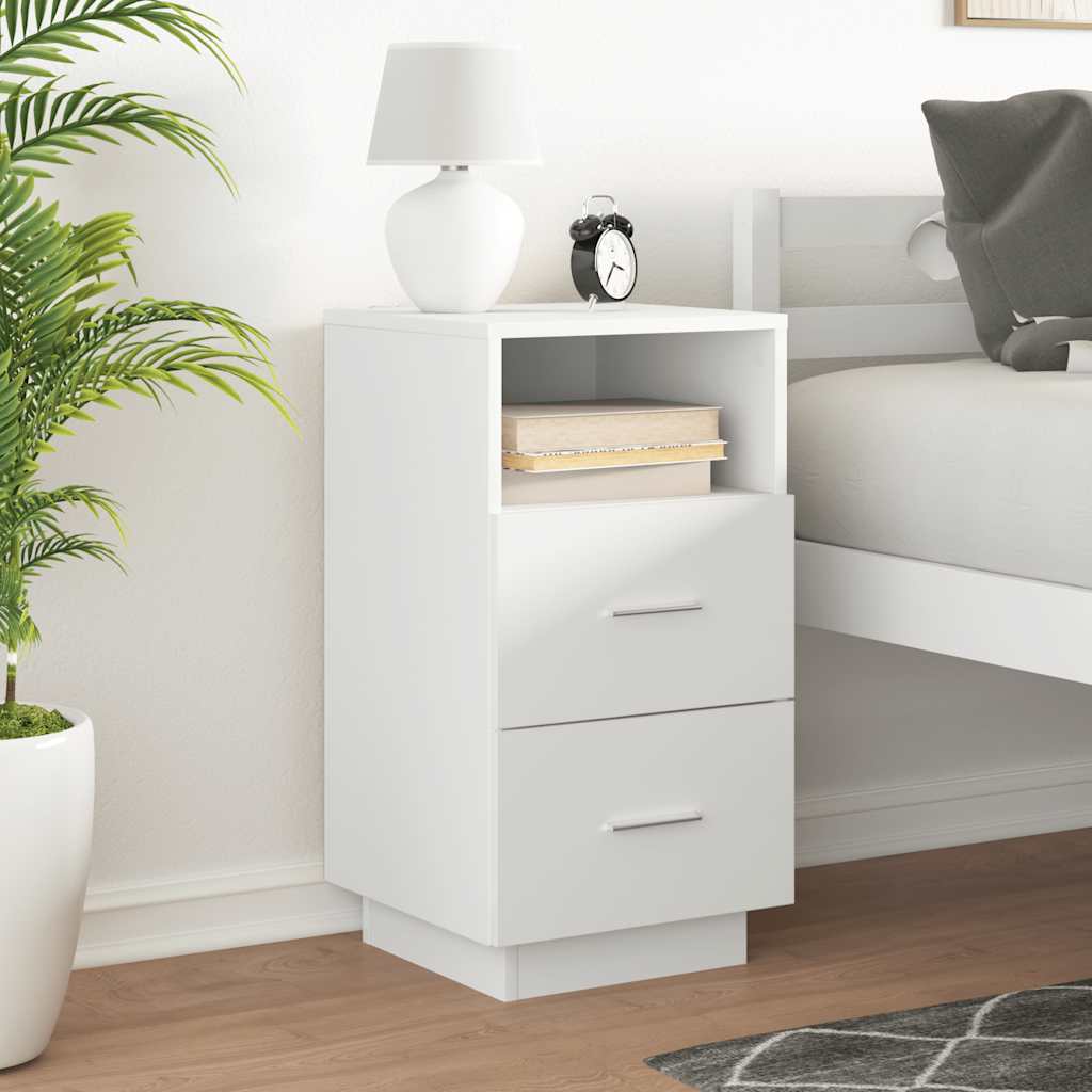 vidaXL Nachtkastje met 2 lades 36x36x68 cm wit afbeelding