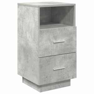 Noční stolky 2 ks se 2 zásuvkami betonově šedé 36 x 36 x 68 cm - obrázek 6