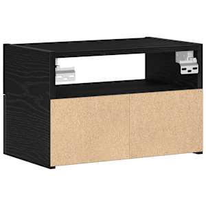 Nástěnné noční stolky 2 ks černé 45x26x28,5 cm - obrázek 7