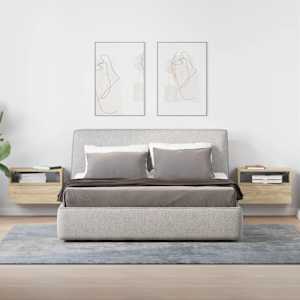 Nástěnné noční stolky 2 ks dub sonoma 45x26x28,5 cm - obrázek 3