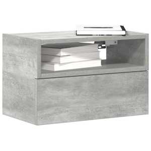 Nástěnné noční stolky 2 ks betonově šedé 45x26x28,5 cm - obrázek 1