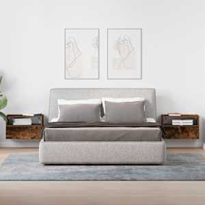 Nástěnné noční stolky 2 ks hnědý dub 45x26x28,5 cm - obrázek 3