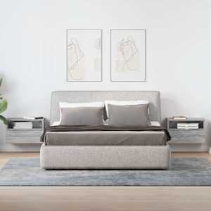 Nástěnné noční stolky 2 ks šedé sonoma 45x26x28,5 cm - obrázek 3