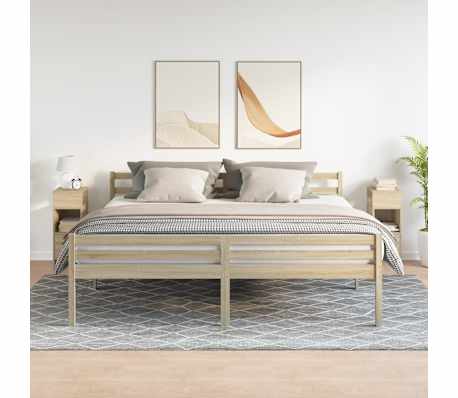 vidaXL Comodini 2 pz con Cassetto Rovere Sonoma 25x31x66 cm