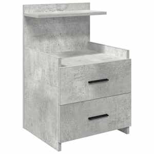 Noční stolky 2 ks se 2 zásuvkami betonově šedé 40 x 36,5 x 62 cm - obrázek 5