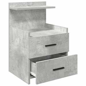 Noční stolky 2 ks se 2 zásuvkami betonově šedé 40 x 36,5 x 62 cm - obrázek 6