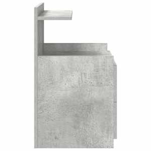 Noční stolky 2 ks se 2 zásuvkami betonově šedé 40 x 36,5 x 62 cm - obrázek 7