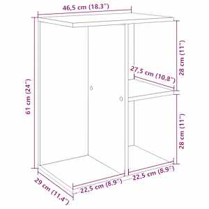 Noční stolky 2 ks dub sonoma 46,5x29x61 cm kompozitní dřevo - obrázek 11