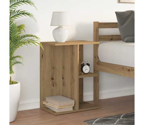 vidaXL Nočn&iacute; stolek dub artisan 46,5x29x61 cm kompozitn&iacute; dřevo