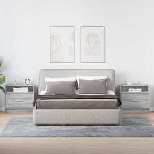 vidaXL Szafki nocne z szufladą, 2 szt., szary dąb sonoma, 51x31x47 cm