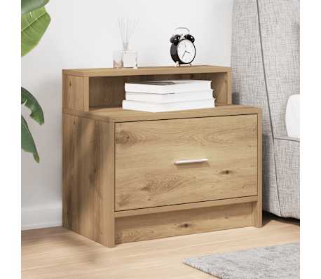 vidaXL Noptiera cu sertar Stejar artizanal 51x31x47 cm
