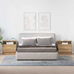 vidaXL Нощни шкафчета с чекмеджета, 2 бр, дъб артизан, 51x31x47 см