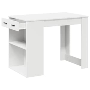 Psací stůl se zásuvkou a policí bílý 102x62x77,5 cm kompozit - obrázek 5
