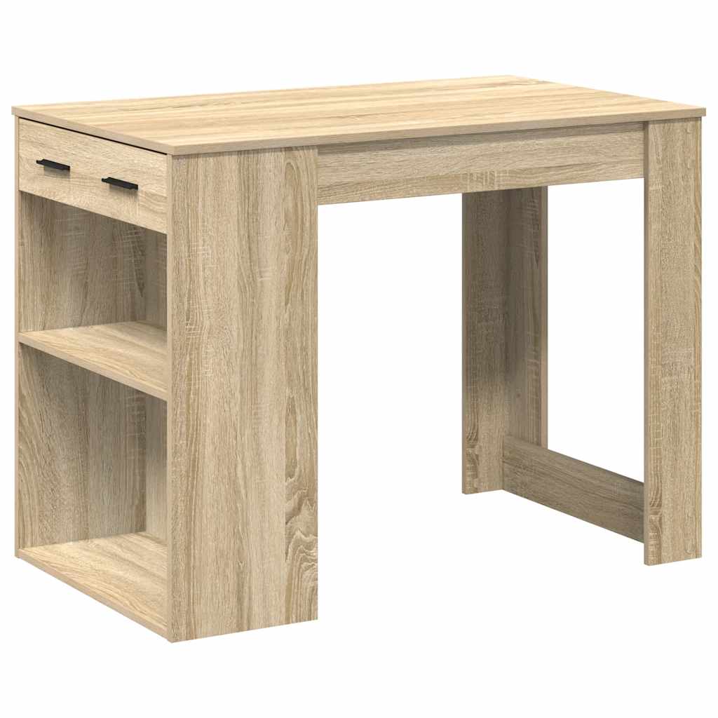 vidaXL Psací stůl se zásuvkou a policí dub sonoma 102x62x77,5 cm