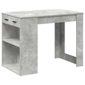 Psací stůl se zásuvkou a policí betonově šedý 102x62x77,5 cm - obrázek 2