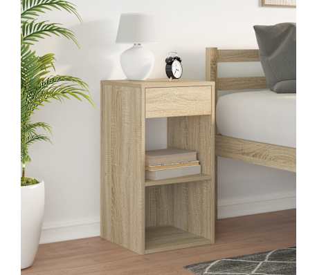 vidaXL Noptiera cu sertar Stejar Sonoma 35x34x66,5 cm