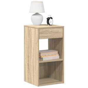 Noční stolky se zásuvkou 2 ks dub sonoma 35x34x66,5 cm - obrázek 1