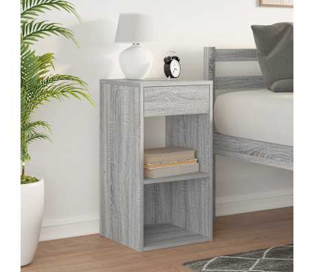 vidaXL Noptiera cu sertar Gri Sonoma 35x34x66,5 cm