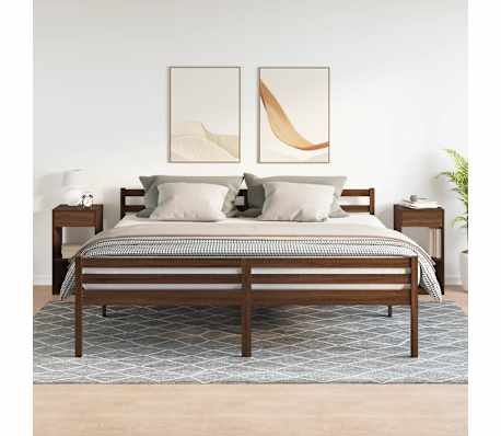 vidaXL Noptiere cu sertar 2 buc stejar maro 35x34x66,5 cm