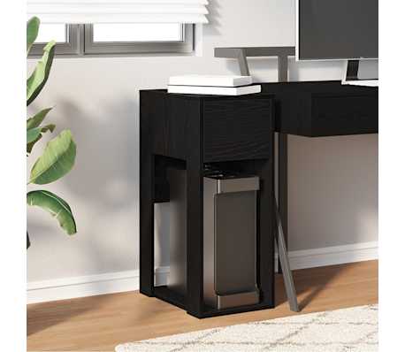 vidaXL Πύργος υπολογιστή με συρτάρι Μαύρο 30x44x74 cm