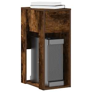 Računalniški stolp s predalom dimljen hrast 30x44x74 cm