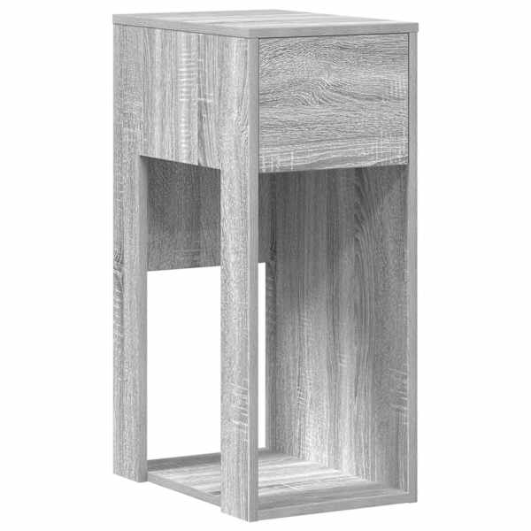vidaXL arvutitorni alus sahtliga, hall Sonoma tamm, 30x44x74 cm