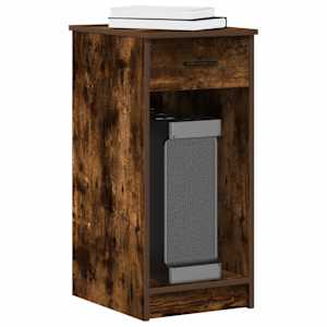 Računalniški stolp s predalom dimljen hrast 35x45x77 cm