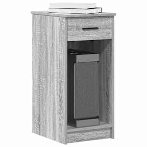 Računalniški stolp s predalom siva sonoma 35x45x77 cm