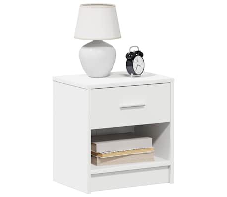 vidaXL Bedside Cabinet with Drawer White 39x28x41 cm