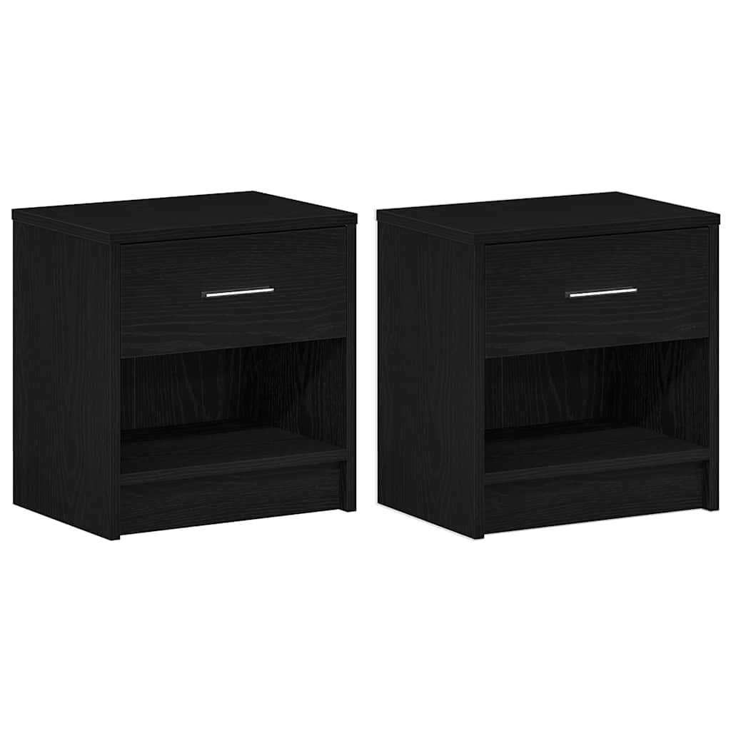 VidaXL Noční stolky 2 ks se zásuvkou černé 39 x 28 x 41 cm