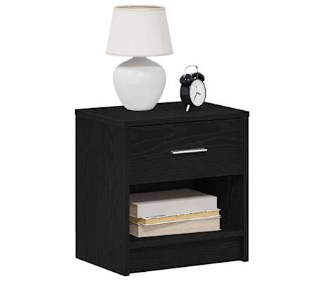 vidaXL Nattbord 2 stk med skuff svart 39x28x41 cm