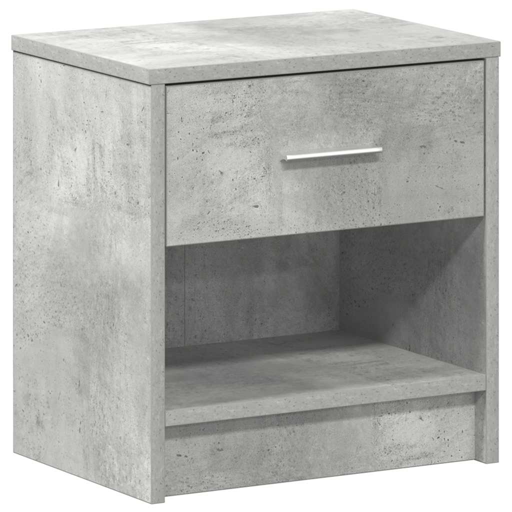 E-shop vidaXL Nočný stolík s zásuvkou betónovosivé 39x28x41 cm
