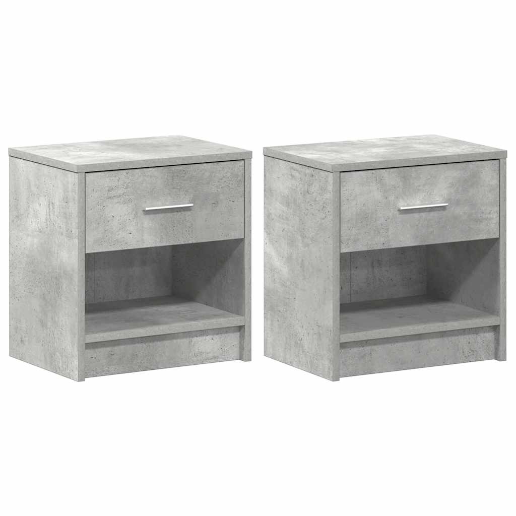 vidaXL Noční stolky 2 ks se zásuvkou betonově šedé 39 x 28 x 41 cm
