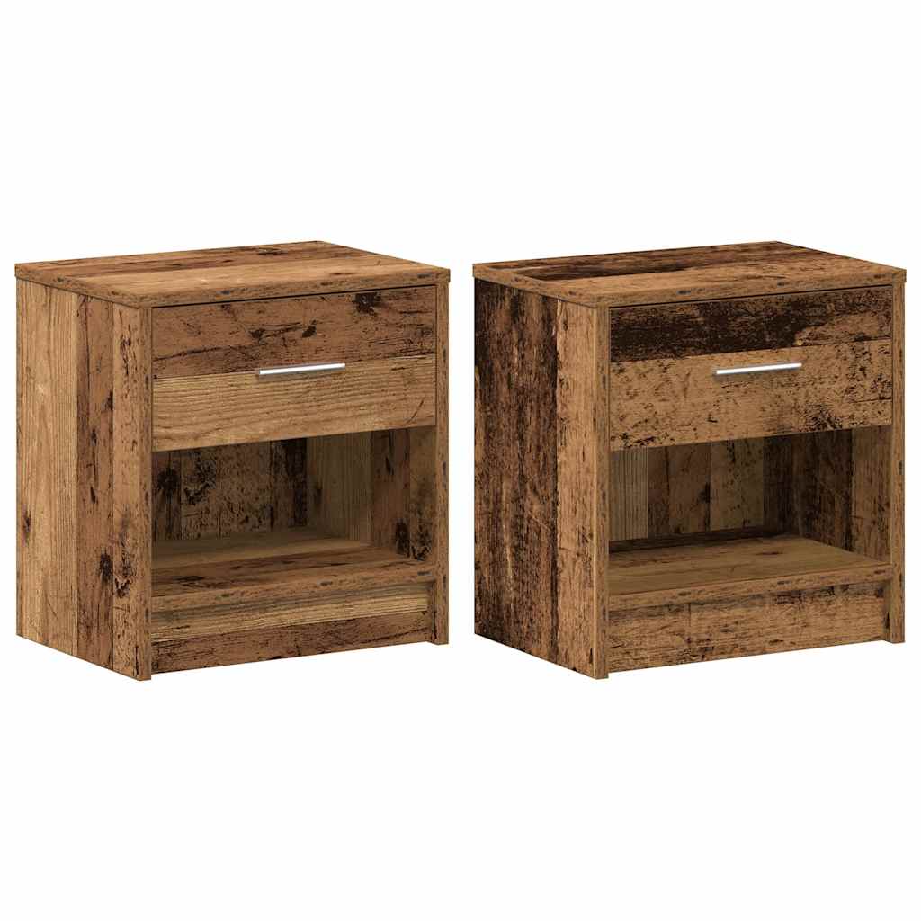 vidaXL Noční stolky 2 ks se zásuvkou old wood 39 x 28 x 41 cm