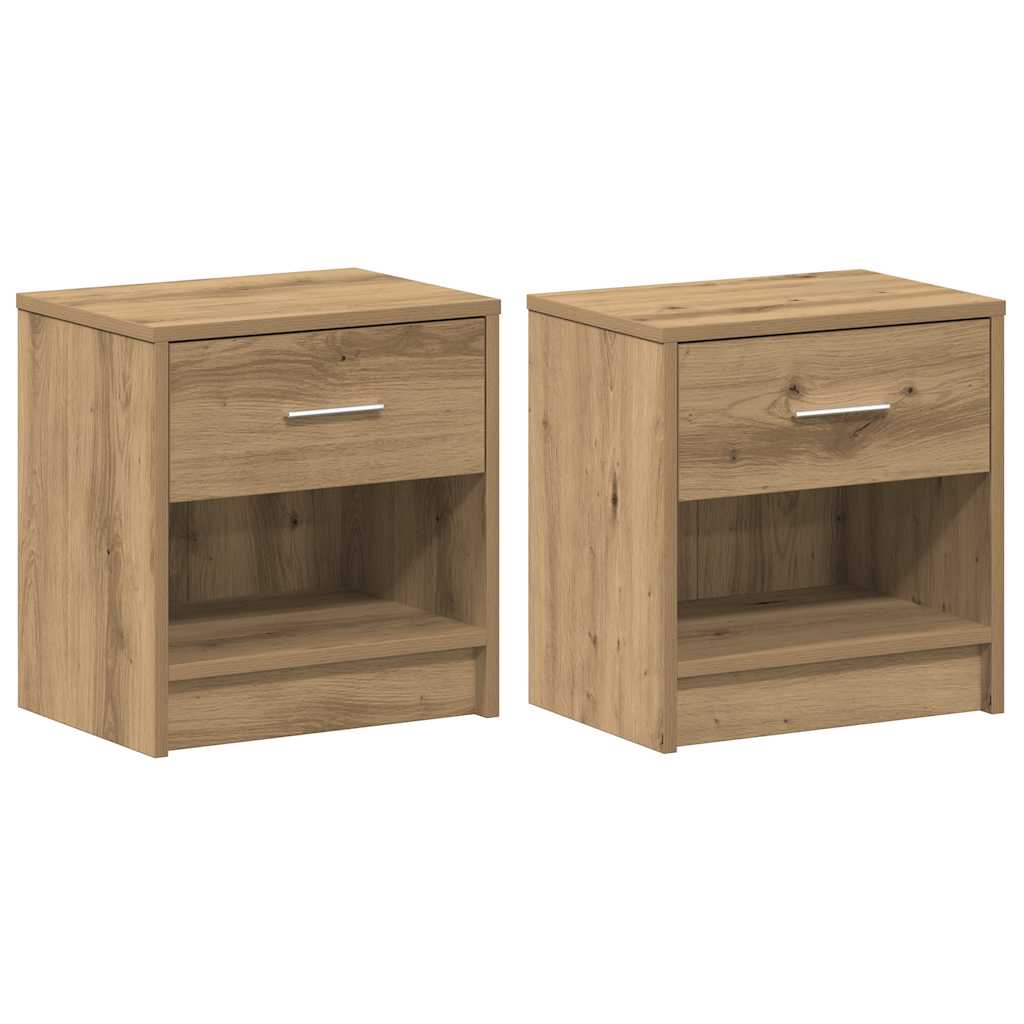 vidaXL Noční stolky 2 ks se zásuvkou dub artisan 39 x 28 x 41 cm