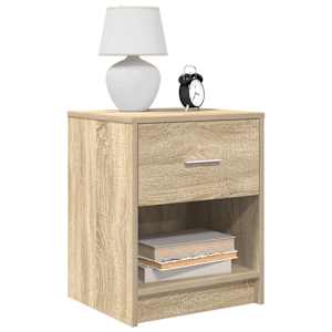Nočne omarice 2 kosa s predalom sonoma hrast 40x34x50 cm