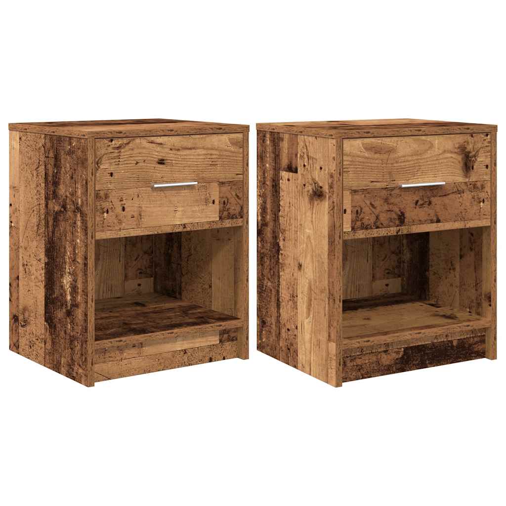 vidaXL Noční stolky 2 ks se zásuvkou old wood 40 x 34 x 50 cm