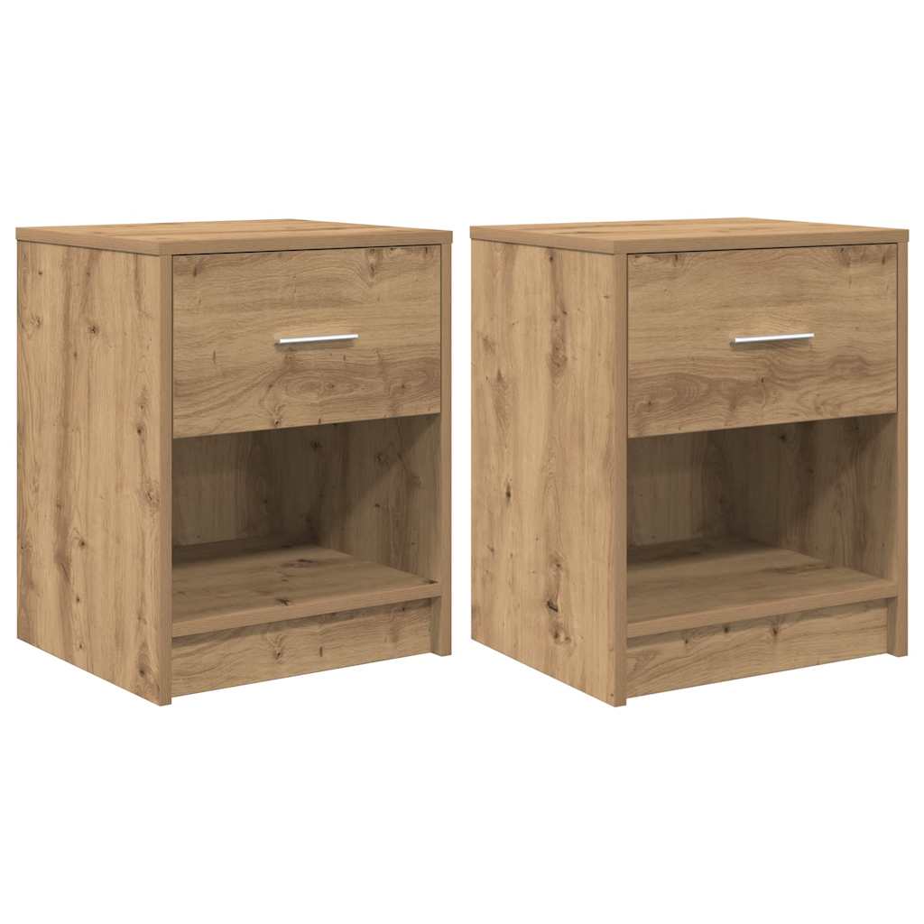 vidaXL Noční stolky 2 ks se zásuvkou dub artisan 40 x 34 x 50 cm