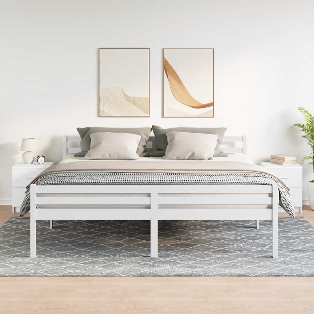 vidaXL Nachttische 2 Stk. mit 2 Schubladen Weiß 40x36x50 cm