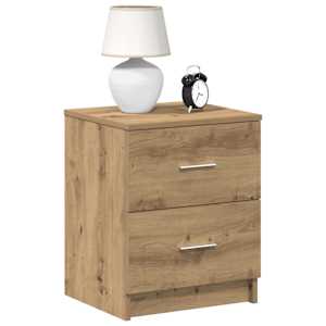Nočne omarice 2 kosa z 2 predaloma Artisan hrast 40x36x50 cm