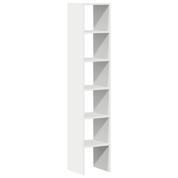 vidaXL raamatukapid 2 tk, virnastatav, valge, 30x30x80 cm, tehispuit