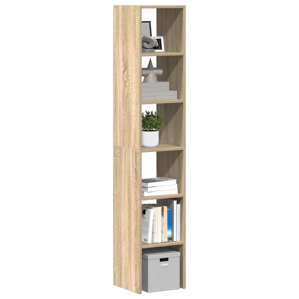 vidaXL bogreoler stabelbare 2 stk. 30x30x80 cm sonoma-eg