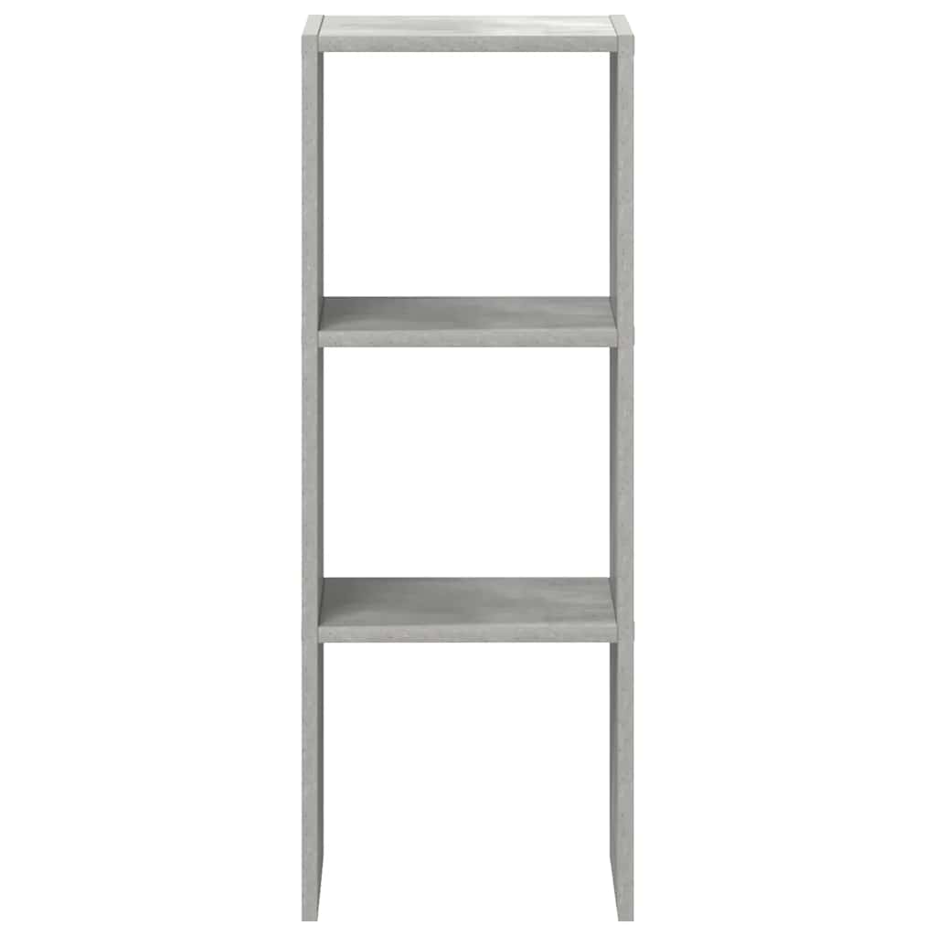 vidaXL Boekenkast stapelbaar 30x30x80 cm bewerkt hout betongrijs grijs, foto 4