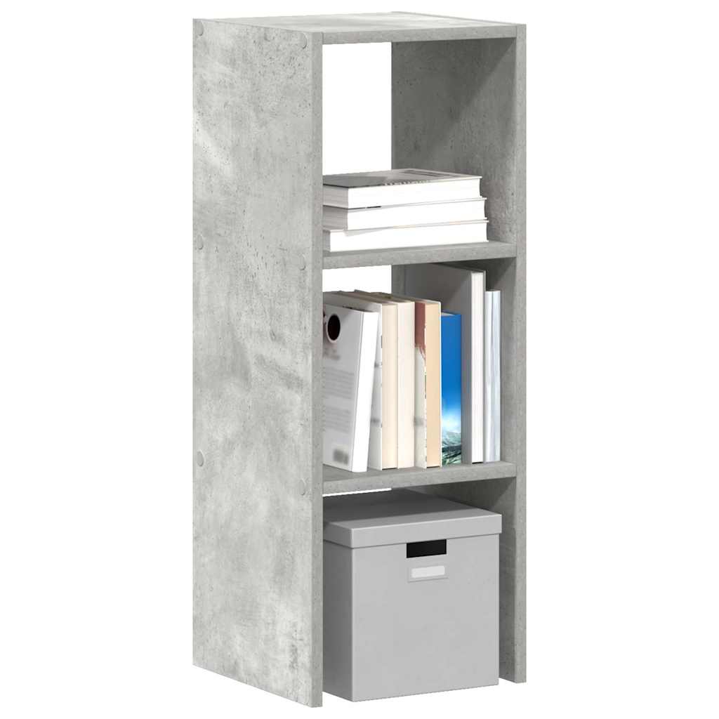 vidaXL Bücherregal Stapelbar Betongrau 30x30x80 cm Holzwerkstoff