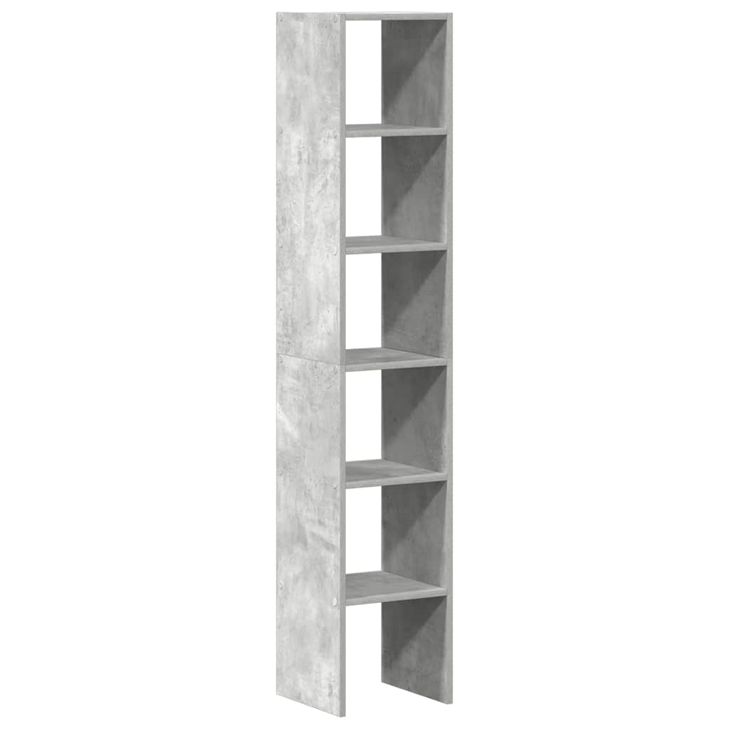 vidaXL Stohovatelné knihovny 2 ks betonově šedá 30x30x80 cm kompozit