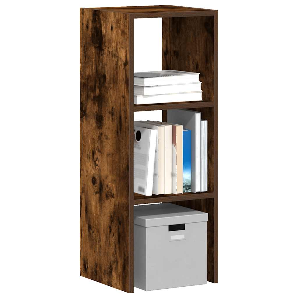 vidaXL Bücherregal Stapelbar Räuchereiche 30x30x80 cm Holzwerkstoff