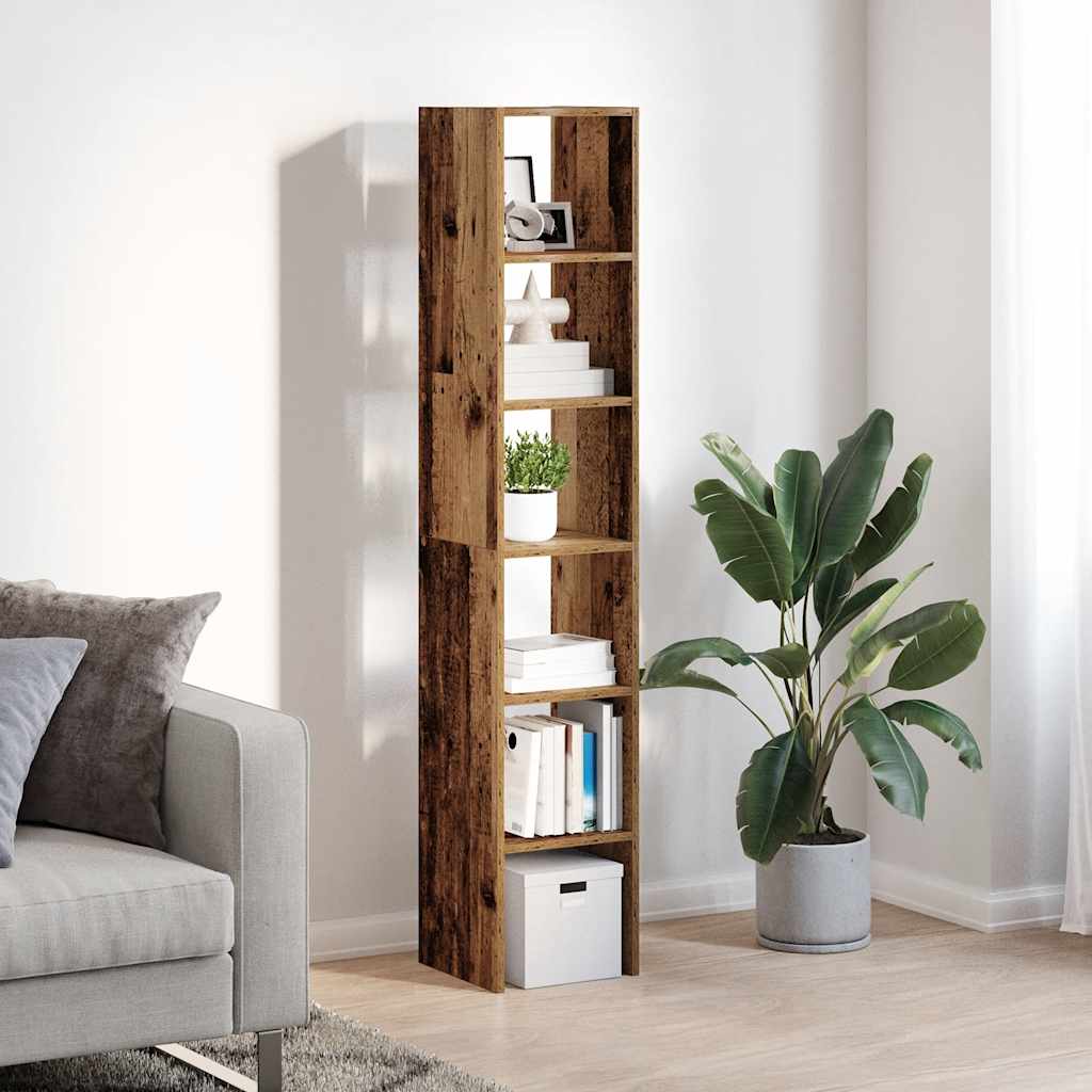 vidaXL Boekenkasten 2 st stapelbaar 30x30x80 cm bewerkt hout oud hout bruin, foto 2