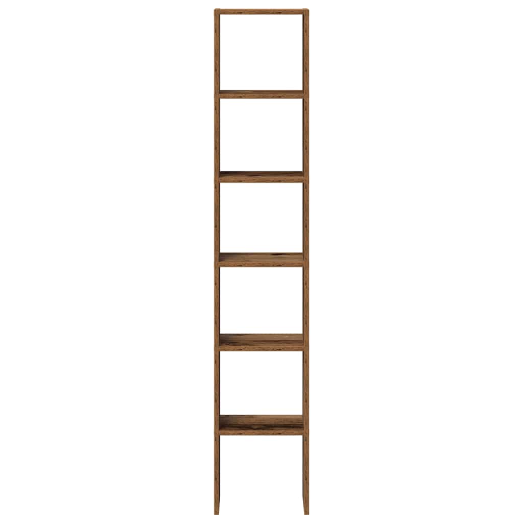 vidaXL Boekenkasten 2 st stapelbaar 30x30x80 cm bewerkt hout oud hout bruin, foto 4