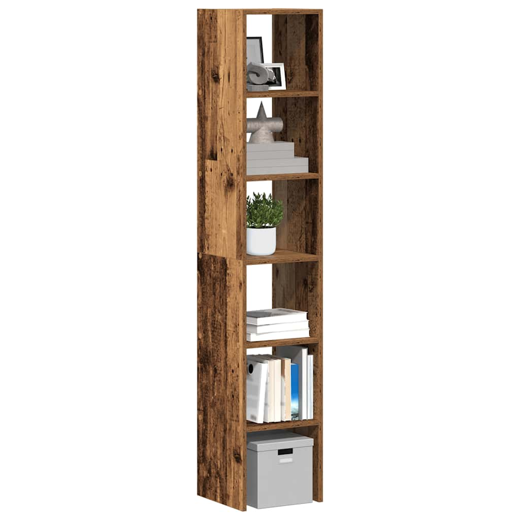 vidaXL Bücherregale 2 Stk. Stapelbar Altholz-Optik 30x30x80 cm