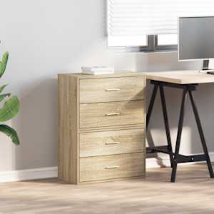vidaXL Schr&auml;nke mit 2 Schubladen 2 Stk. Sonoma-Eiche 60x31x40 cm